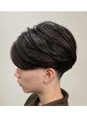 センターパート×ニュアンスパーマ