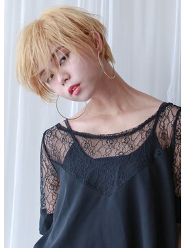 テトヘアー(teto hair) short｛ハイトーン、前下がり、外国人風｝