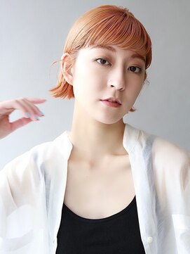 フリップビーアヴェダ(FLIP B AVEDA) 本八幡×ケアブリーチ×オレンジ×外ハネボブ