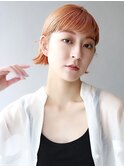 本八幡×ケアブリーチ×オレンジ×外ハネボブ