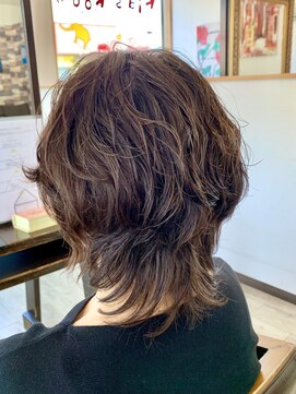 オレンジ(orange) 【orange大分賀来】レイヤーウルフウェーブヘア