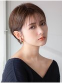 マッシュショート 大人可愛い うる艶髪 暖色系カラー 30代40代