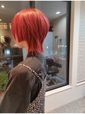【gokan金沢/津幡】デザインカット/レッドカラー/金沢駅/津幡町