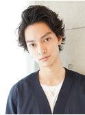 【mailo】アップバングワイルド+おしゃれ+七三分けウルフパーマ