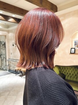 ビュートリアム265(BEAUTRIUM 265) モテ髪ミディアムレイヤー/レイヤーカット/オレンジ20代30代40代