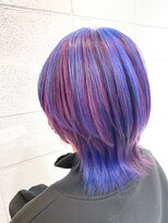 チェリッシュ(Cherish)&nbsp;ユニコーンカラー2色MIXショートウルフくびれ派手髪10代20代
