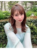 似合わせ小顔カット×くびれ外ハネミディ　韓国ヘア　髪質改善