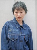 ベリーショート/マッシュショート/カーキグレー/前髪/銀座