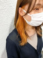 ネオリーブカップ 町田店(Neolive capu)&nbsp;イヤリングカラー×オレンジカラー【町田/暖色/ブリーチ】