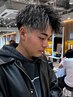 メンズカット+ツイスト+ホワイトハイライト