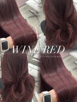 エヌアイ オモテサンドウ(ni omotesando)&nbsp;ワインレッド 暖色カラー ワンホンヘア