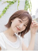 ボブ ミニボブ 切りっぱなし くびれボブ 小顔