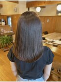 やわらかグレージュセミロング