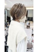 30代40代50代ショート白髪染め白髪ぼかし前髪あり髪型