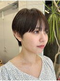 抜け感マッシュの大人ショートカット原宿