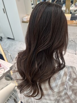 ロンドルピナス 小倉(Lond Lupinus) ミディアムヘア暗めカラー/デザインカラー/フェイスフレーミング