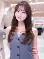 ケアリー 川西能勢口(Carelly)&nbsp;☆Beauty BESTスタイル/大人可愛いブルーカラーシースルーバング