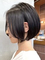 エリマ 武蔵小杉(elima)&nbsp;武蔵小杉白髪染めショートヘアタッセルボブミルクティーベージュ