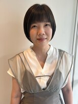 Folk Lore【フォークロア】己斐店 ブルー×グレー／透明感／ショートボブ