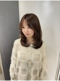 韓国風ミディアムレイヤー×chocolatebrown