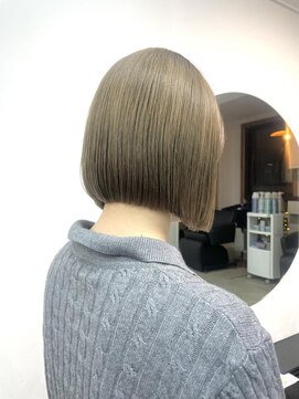 アオ(AO。) ボブ/ボブヘア/オリーブベージュ/ベージュカラー