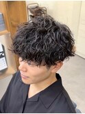 波巻きスパイラルパーマ/メンズパーマ/メンズカット10代20代30代
