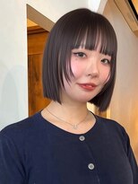 ロティー 天神(loty)&nbsp;ショート ボブ ミニボブ ワイドバング 顔周りカット グレージュ