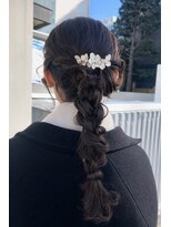 ハープット 府中けやき並木店(HearPut)&nbsp;【府中】結婚式お呼ばれ編みおろしヘア