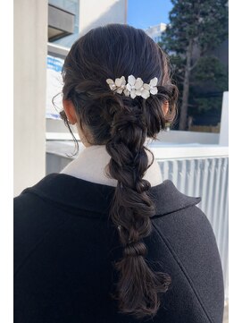 ハープット 府中けやき並木店(HearPut) 【府中】結婚式お呼ばれ編みおろしヘア