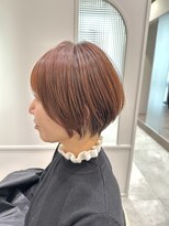 レト 梅田店(LETO)&nbsp;オレンジブラウンxショートボブ