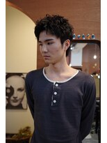 エディ(Edy) メンズスパイキーショートツイスパ刈り上げ眉毛カット韓国ヘア