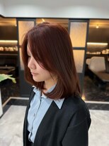ピリオド 松阪(Period.)&nbsp;ミディアム　オレンジブラウン　髪質改善 Period.松阪