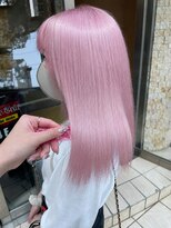 ルーブ トウキョウ(Loob. TOKYO)&nbsp;ハイトーンカラーミルクティーピンクベージュレイヤーカット韓国