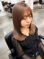ヌフ(neuf)&nbsp;【neuf斉藤】透明感ミルクティーベージュ×顔周りレイヤー