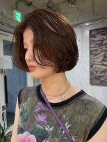 ナヌーク シブヤ(nanuk shibuya)&nbsp;ボブパーマフレンチボブニュアンスパーマくせ毛風パーマ黒髪