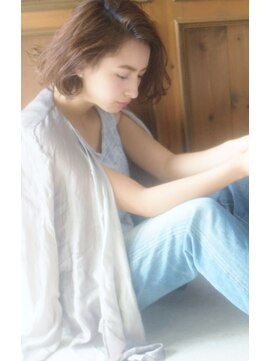 リマ(RIMA) 【RIMA】HARUKI 外国人風☆かきあげニュアンスBob×パーマstyle