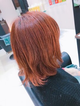 ヘアメイク アフェクト(hair make afe'cto) ★カッパーオレンジ。