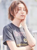 ヘアサロン ドットプラス 町田店(dot. plus)&nbsp;オレンジベージュ×エアリーミディ　町田