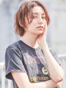 ヘアサロン ドットプラス 町田店(dot. plus) オレンジベージュ×エアリーミディ 町田