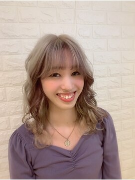 Ash高幡不動店 山崎 フェイスフレーミングラベンダー L アッシュ 高幡不動店 Ash のヘアカタログ ホットペッパービューティー