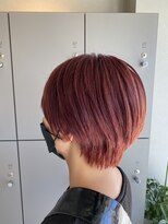 エイト 沖縄豊崎店(EIGHT toyosaki)&nbsp;お客様スナップ　カシスレッドなコンパクトショート