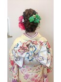 成人式ヘアセット+振袖着付け