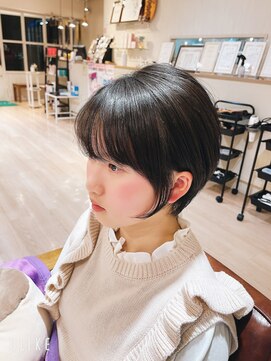 ハピエル ヘアークルー(HAPPYEL hair crew) 20代30代♪大人かわいい小顔ショートボブ☆シースルー前髪