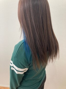 フロート 小阪店(float) インナーカラー_マロンベージュ Aラインボブ かきあげ