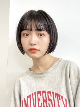 サンク 原宿 表参道(cinq) ナチュラルボブミニボブ前下がりボブ黒髪ショートボブ20代30代