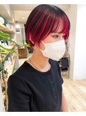 【堀惠洋平】インナーカラー アンブレラ レッド ブラック