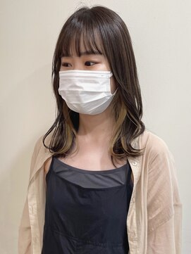 グリーン 渋谷(green) 【MIO】イヤリングカラー×オリーブベージュ