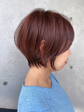 アソビ 表参道(ASOBI) 襟足ギザギザ　30代40代50代◎ ピンクベージュ　ショートボブ