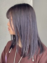 ソーコ 渋谷(SOCO)&nbsp;透明感ラベンダーベージュカラーロングレイヤーオリーブベージュ