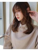 耳掛け/薄めバング/セミロング